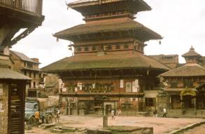YNK229F (possibly) parked in Bhaktapur 1969 (Robert Summers (EM))