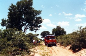 Q124MPP Enroute to Savuti Botswana, 1990 (Ian Richards)